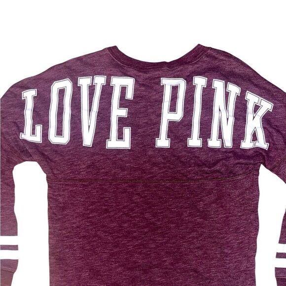 PINK Victoria’s Secret Maroon Long Sleeve Shirt - Picture 4 of 5
